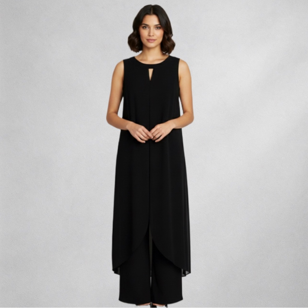 Soho Apparel Black Sleeveless Layered Jumpsuit